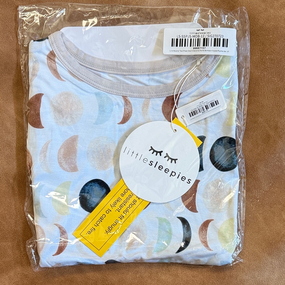 Little Sleepies Two Piece Short Sleeve Pajama Set 3T - Luna